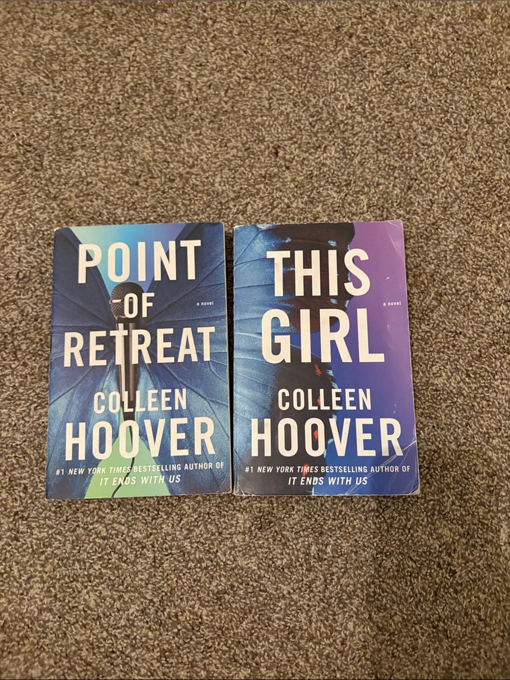 Colleen Hoover Set: Point of Retreat & This Girl — Blue/Purple Covers